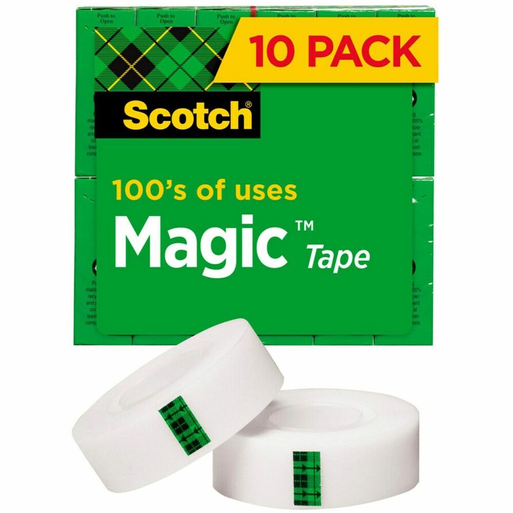 MMM810P10K - Scotch Magic Tape is the original matte finish, invisible tape. It disappears on most papers so it's easy to scan and read documents. This versatile tape is ideal for permanent paper mending and many other uses. It pulls off the roll smoothly, cuts easily and resists splitting and tearing. It will not dry out or yellow. Write on it with pen, pencil or marker. Tape is photo-safe (determined in accordance with ISO Standard 18916). More from the Manufacturer