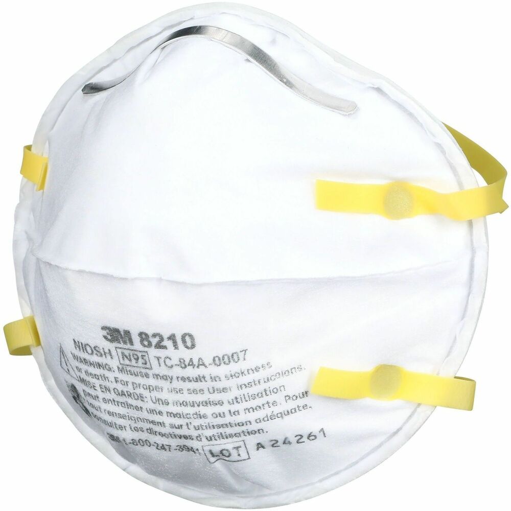MMM8210 - Particulate Respirator provides basic, economical protection for wearer while grinding, bagging, sanding, sweeping and performing other dusty operations. Not for use under such adverse conditions as high heat and where sparks are present. Features adjustable noseclip. NIOSH approved 