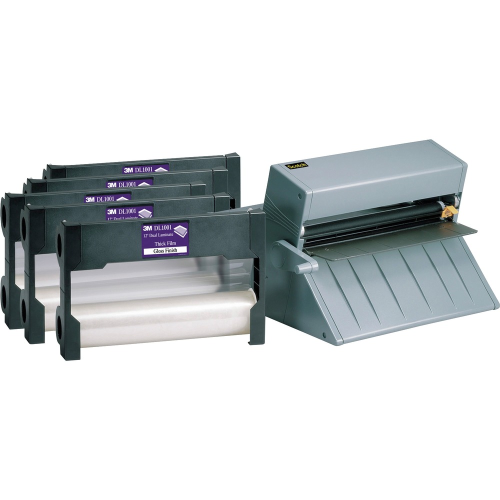 MMMLS1000VAD - Laminating System Value Pack requires no heat, no electricity and more importantly no waiting for warm-up. The heat-free system includes a laminator and five dual-laminate cartridges. It is great for heat-sensitive materials, inks and photographs. It handles documents up to 1/10" thick. Laminating system includes five 100' front and back refills and a 12" laminating machine. More from the Manufacturer