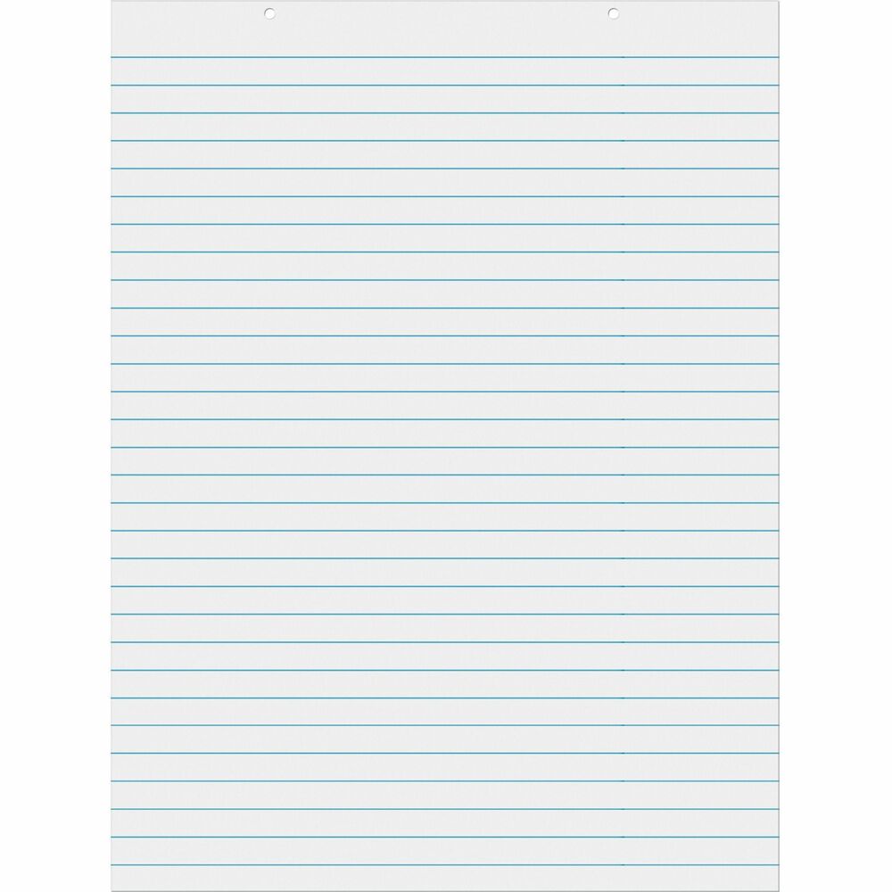 PAC9770 - Chart tablet is designed to assist in classroom demonstration for various handwriting styles and programs. White bond paper is two-hole punched and bound at the top with glue. It is 1" ruled the short way on both sides of the sheet. Tablet is recyclable.