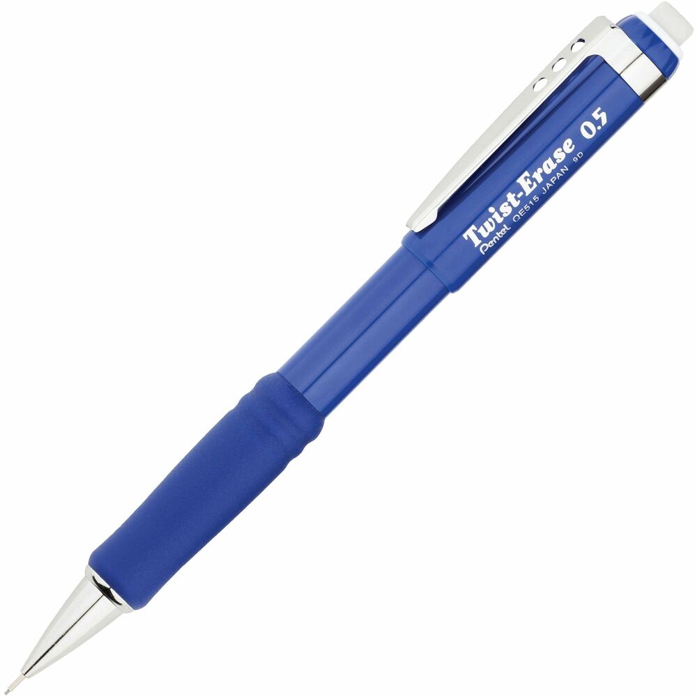 PENQE515C - The Pentel Twist-Erase III features a comfortable, extra-soft rubber grip for less writing fatigue. The sturdy, well-balanced barrel makes this the most popular Twist-Erase pencil around. Sturdy, well-balanced barrel makes this the most popular Twist-Erase Pencil Protective tip design stabilizes lead to reduce lead breakage Maximum comfort and control with the over-sized rubber grip No smudges, no paper tears and no ghosts with the larger-than-ordinary twist-up eraser Metal mechanism means consistent lead advancement every time you click Pre-loaded with Pentel Stein HB lead; never needs sharpening, is super strong and produces a clear dark line