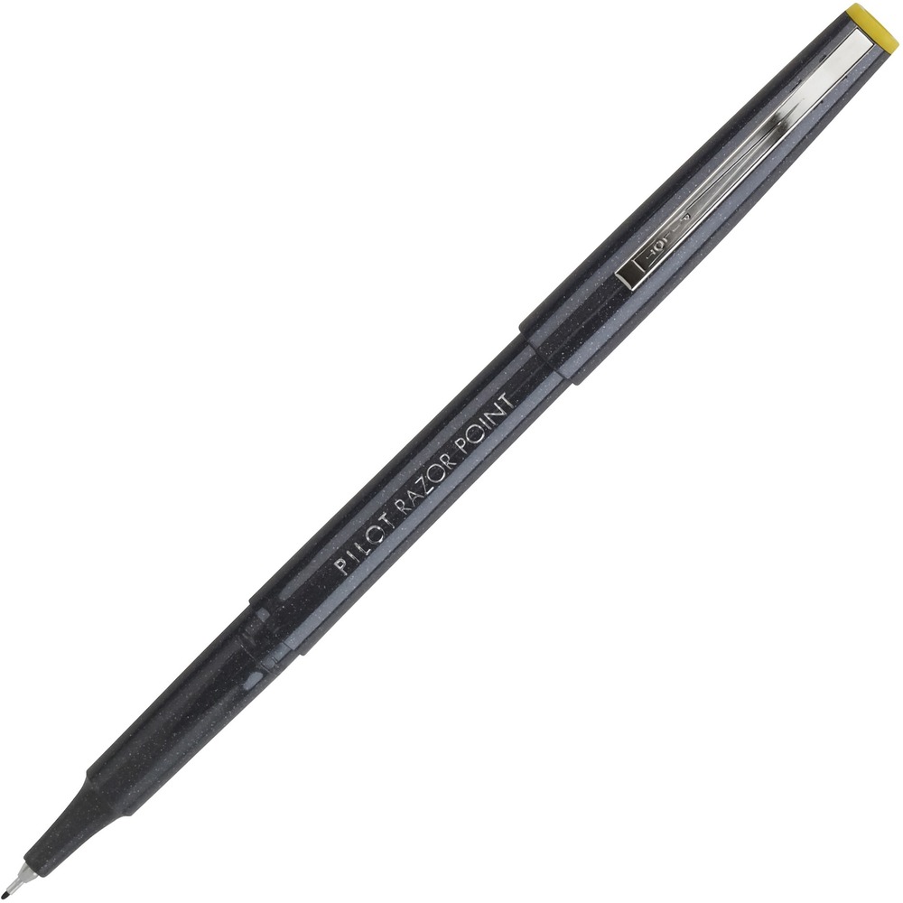 PIL11001 - Razor Point Marker Pen is perfect for delicate writing. Plastic tip is supported by a metal collar for long-lasting performance. Durable, 0.3mm fiber tip delivers smooth, vibrant, high-precision writing. Patented tip ensures crisp, clean, quick-drying, ultra-fine lines. Color of plastic barrel matches ink.