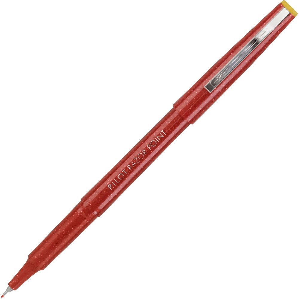 PIL11007 - Razor Point Marker Pen is perfect for delicate writing. Plastic tip is supported by a metal collar for long-lasting performance. Durable, 0.3mm fiber tip delivers smooth, vibrant, high-precision writing. Patented tip ensures crisp, clean, quick-drying, ultra-fine lines. Color of plastic barrel matches ink.