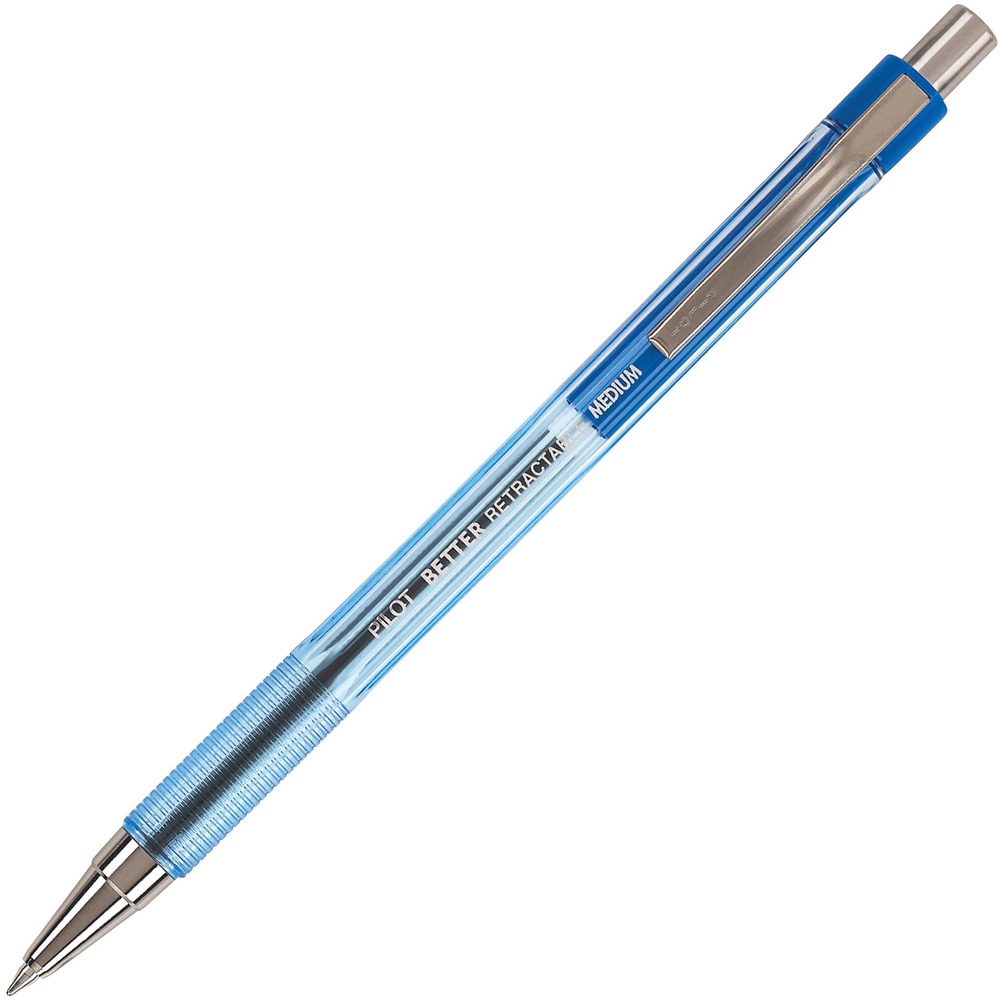 PIL30006 - Retractable pen features a stainless steel point, stylish metal clip, crystal-clear barrel and nonslip grip. Stainless steel point delivers consistent writing. Ribbed finger grip affords comfort and control. Better Ballpoint Pens are refillable.