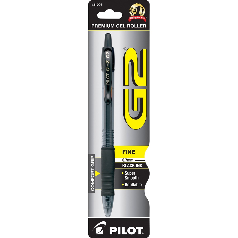 PIL31026 - G2 Retractable Gel Ink Rolling Ball Pens deliver a Dynamic Gel Ink Formula. Water-resistant, smearproof ink assures exceedingly smooth, skip-free writing every time. A contoured rubber grip conforms to your writing grasp providing maximum comfort. Long-writing pen is refillable.