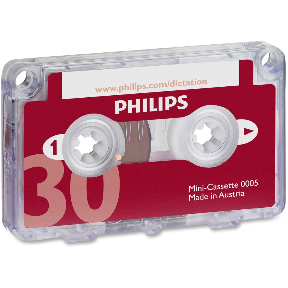PSPLFH000560 - This high-quality mini cassette is the only cassette specially developed for dictation purposes. Unique design guarantees long-lasting performance in professional dictation environments. Direct drive solution helps avoid tape damage. Protective clip with dual functionality protects the sensitive magnetic tape and makes sorting easy. Transparent window offers quick indication of remaining recording time. Mini cassette offers a 30-minute capacity. More from the Manufacturer