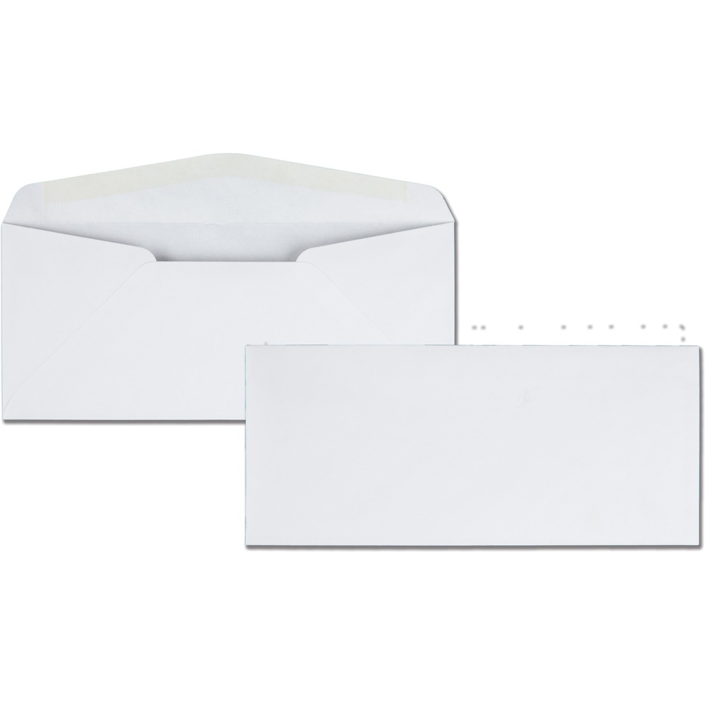 QUA11112 - No. 10 business envelopes provide dependable performance that meets your mailing needs. 24 lb. bright-white stock adds quality, professionalism and convenience to your mailing experience. Diagonal seam envelopes are ideal for most inserting equipment. Fully gummed flap creates a secure seal.
