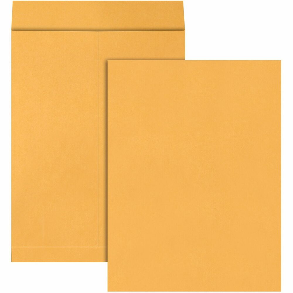 QUA42355 - 15" x 20" Jumbo Catalog Envelopes feature ungummed flaps and are made of heavyweight, 28 lb. brown Kraft stock for home or office storing, organizing and transporting. 28 lb. Kraft stock withstands extensive handling and reuse. Envelopes are perfect for storing large items such as blueprints, artwork or photography without folding. Ungummed flap allows repeated use.