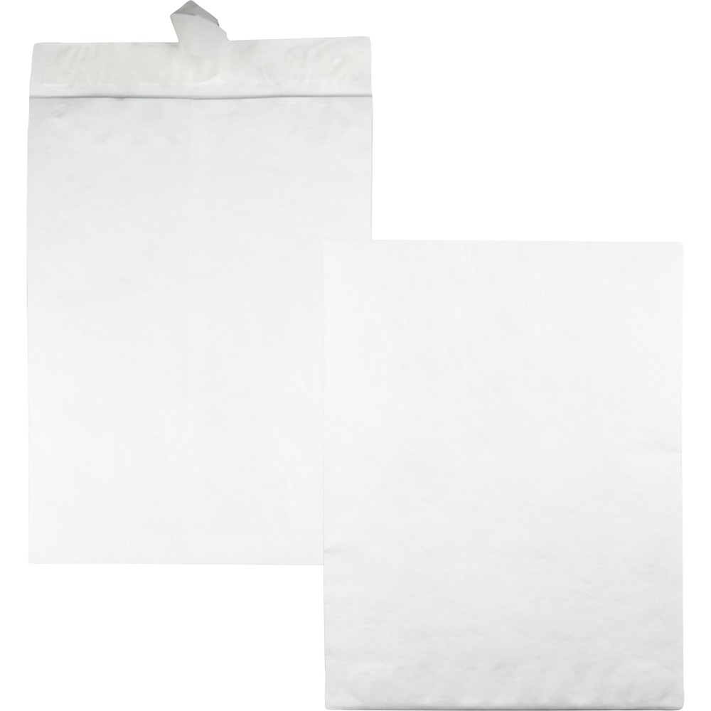 QUAR5106 - 14-1/4" x 20" catalog mailers are made with 18 lb. DuPont Tyvek and feature a Redi-Strip closure. Protective material is strong and durable enough to easily withstand the most grueling conditions and resists punctures, tears and moisture. Everyday mailers provide a highly effective and useful way to send important information and items whether from home or work. They can help increase the effectiveness of your important mailings and the assurance that your contents will be delivered. Redi-Strip closure requires no moisture for a secure seal and features a release strip for quick, easy opening. Lightweight construction could help you save on shipping costs.