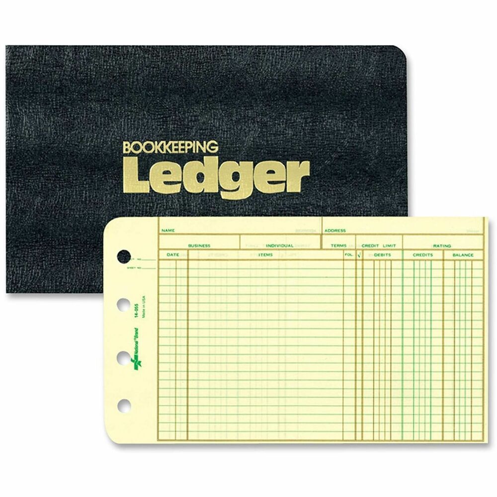 RED63453 - Four-Ring Ledger Outfit features a black Texhide cover with gold stamped title. Four round aluminum rings offer a trigger booster system and are mounted on the back to reduce wear and let pages lie flat. 100 mini debit/credit balance sheets are printed on green eye-ease paper. Refillable binder also includes polypropylene construction with a sturdy chipboard core, A-Z Mylar tabbed index and exposed rivets. 1 capacity holds approximately 100 sheets."