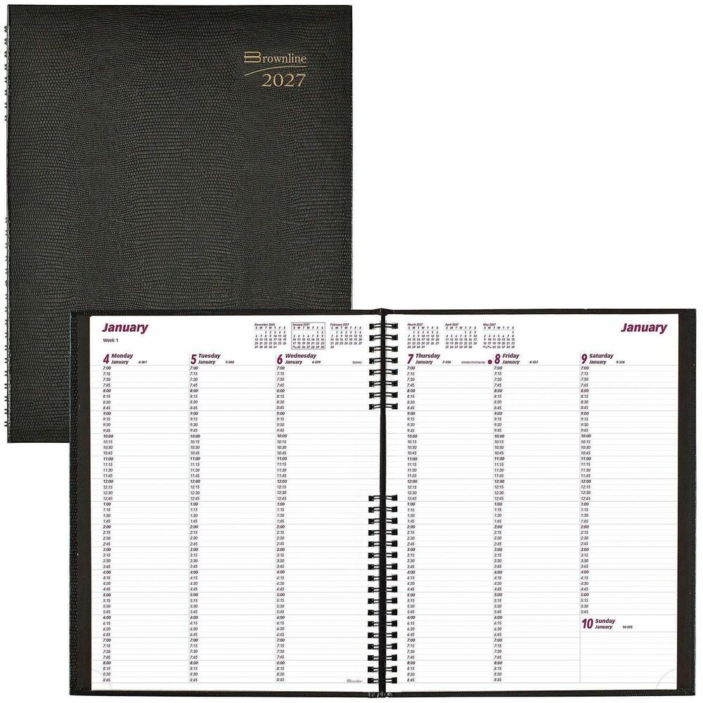 REDCB950CBLK - The best of both worlds! Our patented CoilPro planners combine the flexibility of a twin-wire book with the durability of a hardcover.12 months, January to DecemberWeek on two pagesWeekday appointment schedule from 7:00 a.m. to 8:45 p.m. in 15-minute intervalsSaturday appointment schedule from 7:00 a.m. to 5:45 p.m. in 15-minute intervalsRuled space for SundayCalendars of past, current, and following four months on each spreadSelf-adhesive laminated tabsStorage pocketTwin-wire binding with soft, lizard-like coverTelephone and address sectionTear-off cornersCountdown of days passed and days to come, highlights holidays and phases of the moonFSC Certified, 50% post-consumer recycled paperMade in CanadaSize: 11" x 8-1/2"EnglishBlack