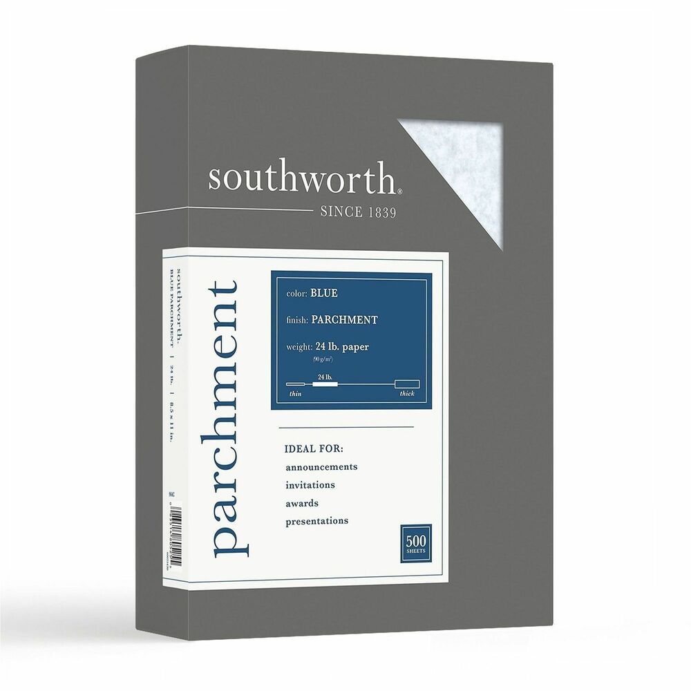 SOU964C - Parchment finish paper brings an old-world look and feel to awards, certificates, invitations, calligraphy, menus and more. Ideal for framed or publicly displayed documents. Acid-free, lignin-free paper will not yellow with age. 24 lb. parchment paper is compatible with laser printers, inkjet printers and copiers.