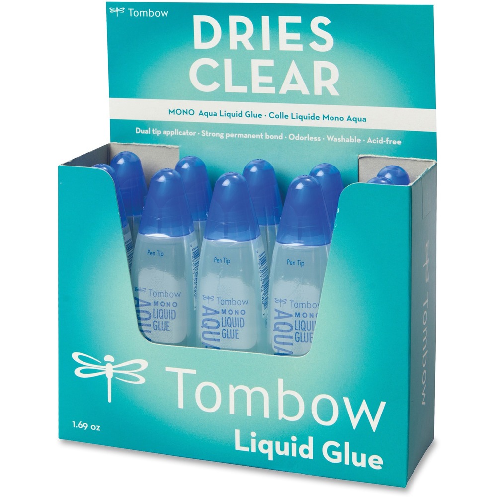 TOM52180 - Dual applicators in one ergonomic dispenser deliver a strong permanent bond that goes on clear and dries clear. Use pen tip for small areas or a fine line of glue. Use broad tip for large areas. Liquid glue is ideal for embellishments, photos, cardstock, poster board and much more. Glue is acid-free, nontoxic, odorless and washable. Glue pen won't leak or clog.