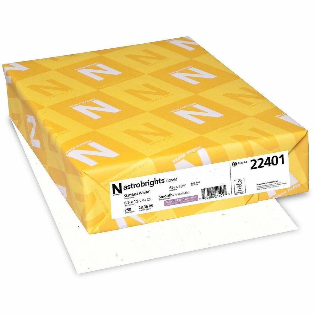 WAU22401 - Astrobrights Colored Cardstock is high-impact paper that features bold, deeply saturated colors to make your creations stand out. Its 65 lb. paper weight makes it the perfect choice for flyers, school projects, direct mail and much more. It is acid-free and lignin-free for long-lasting color yet it is smooth enough to work with inkjet and laser printers. Don't worry about expensive ink for full color prints. Use brighter colors for brighter ideas.