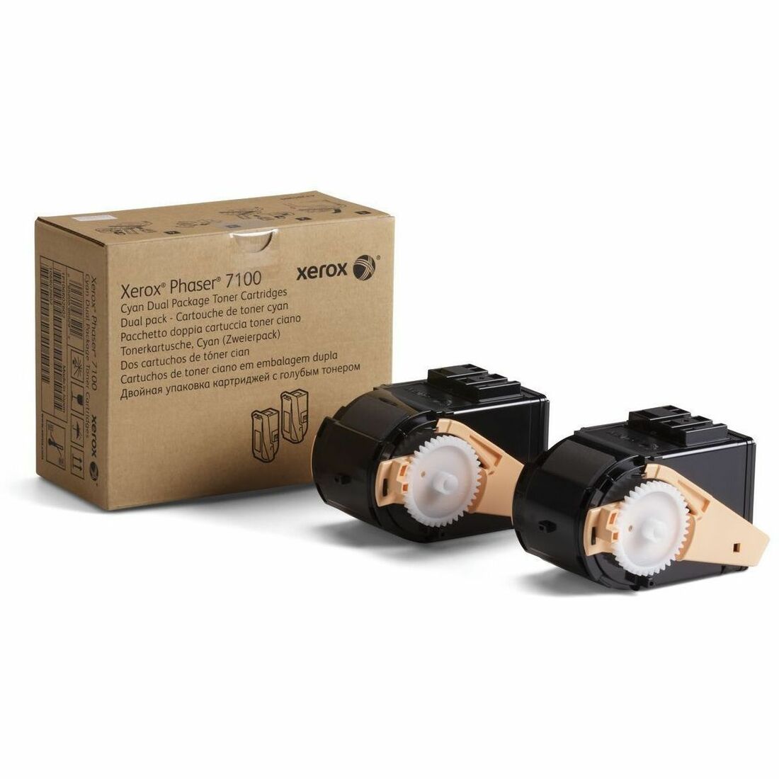 Xerox Original Laser Toner Cartridge - Cyan - 2 / Box