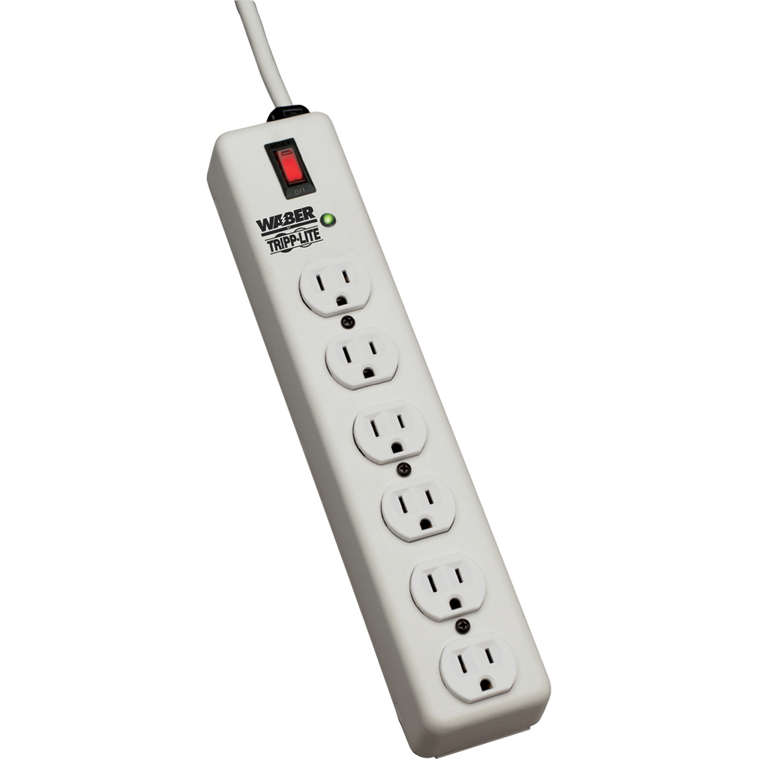 Tripp Lite Waber Surge Protector Strip 6 outlet 6' Cord 2100 Joules - 6 x NEMA 5-15R - 1.80 kVA - 2100 J - 120 V AC Input - 120 V AC Output