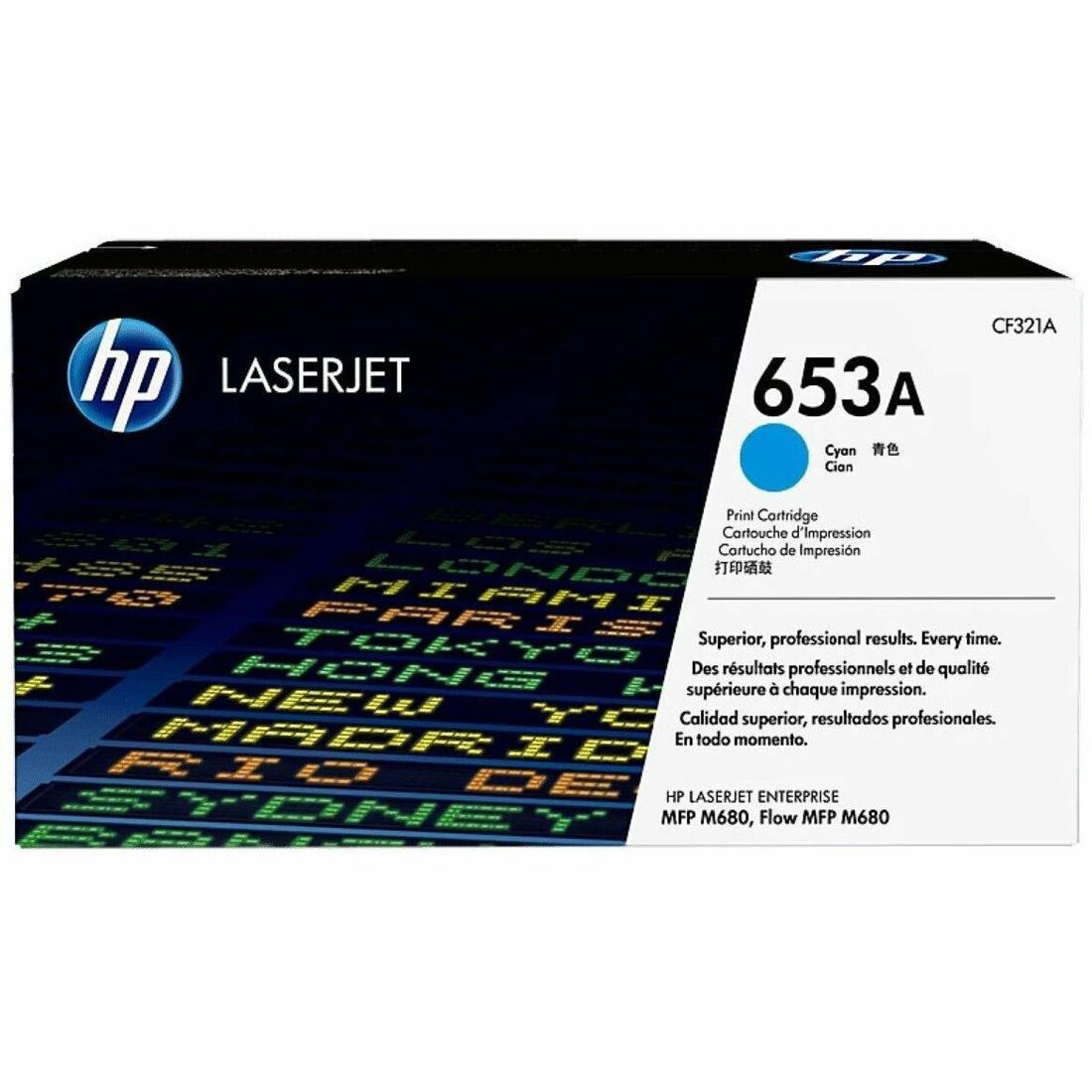 HP 653A (CF321A) Original Laser Toner Cartridge - Single Pack - Cyan - 1 Each - 16500 Pages