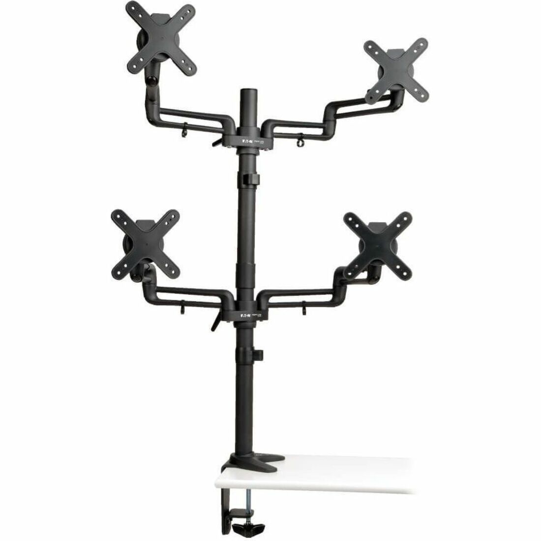 Tripp Lite DDR1327SQFC Desk Mount for Flat Panel Display - Black Powder Coat - 13" to 27" Screen Support - 39.92 kg Load Capacity - 75 x 75, 100 x 100 - Yes