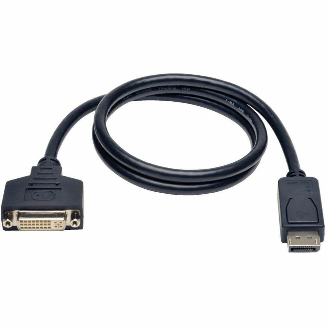 Tripp Lite 3ft DisplayPort to DVI Adapter Converter DP to DVI M/F 3' - 3 ft DisplayPort/DVI Video Cable for Monitor, Video Device - First End: 1 x DisplayPort Digital Audio/Video - Male - Second End: 1 x DVI-I (Single-Link) Digital Video - Female - Suppor