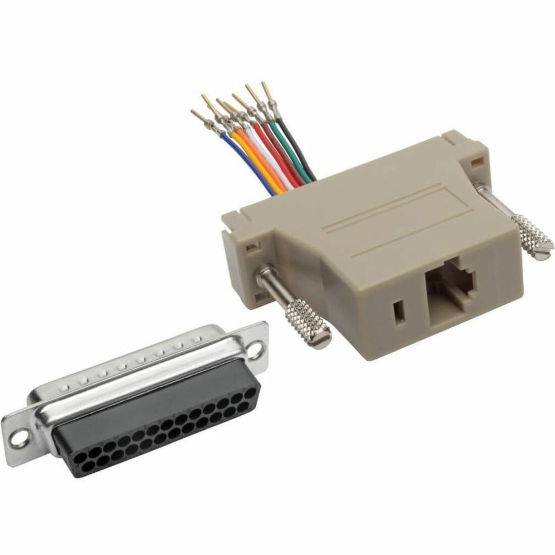 Tripp Lite P440-825FM DB25 to RJ45 Modular Serial Adapter (M/F) - 1 x 25-pin DB-25 Serial Male - 1 x RJ-45 Network Female - Beige