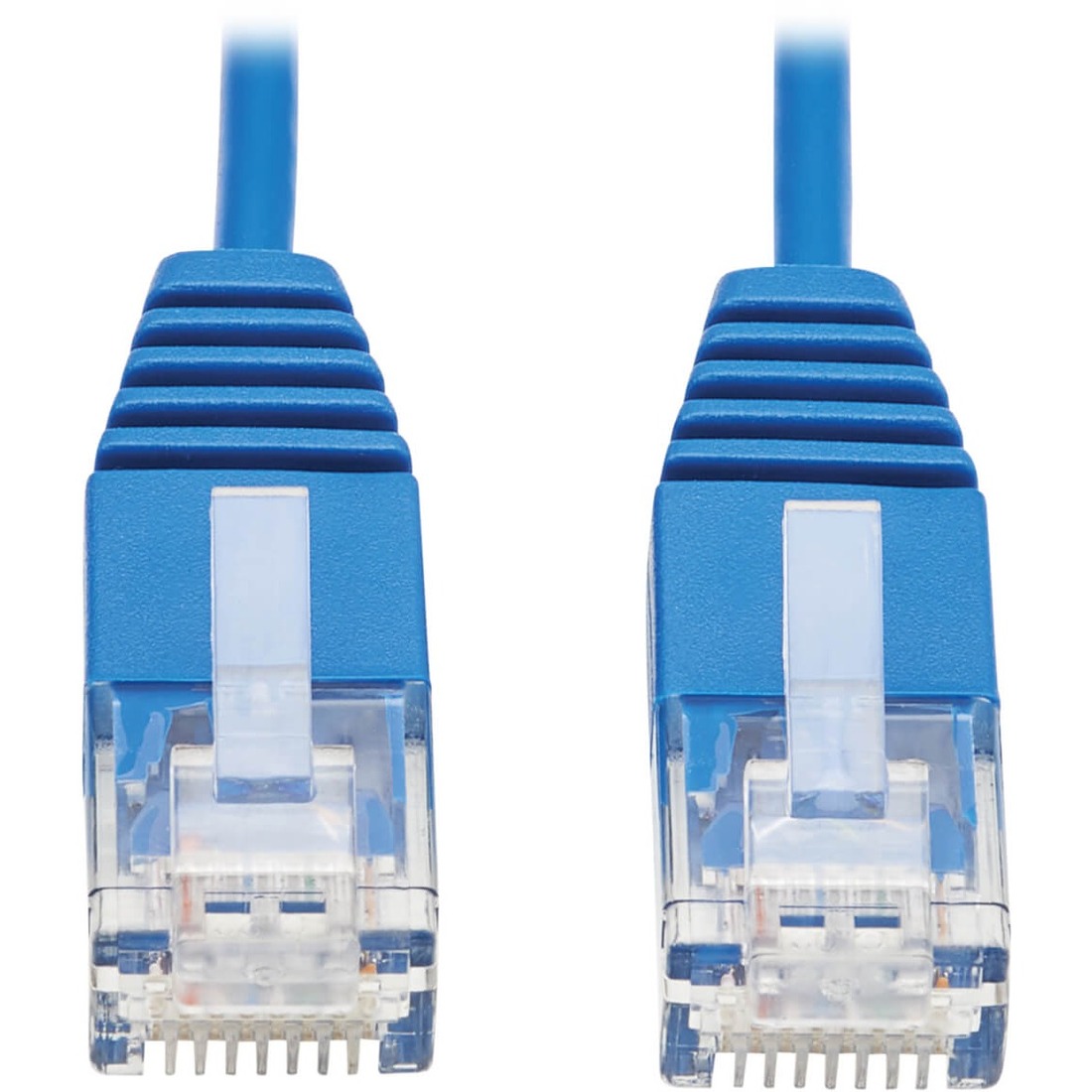 Tripp Lite N200-UR6N-BL Cat6 Ultra-Slim Ethernet Cable (RJ45 M/M), Blue, 6 in. - 6" Category 6 Network Cable for Network Device, Server, Switch, Router, Printer, Computer, Photocopier, Modem, Rack Equipment, Workstation, Patch Panel, ... - First End: 1 x 