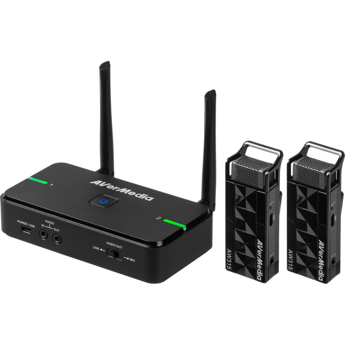 AVerMedia - AW315T AVerMic Wireless Teacher Microphone - AW315-2.40 GHz to 2.48 GHz Operating Frequency -