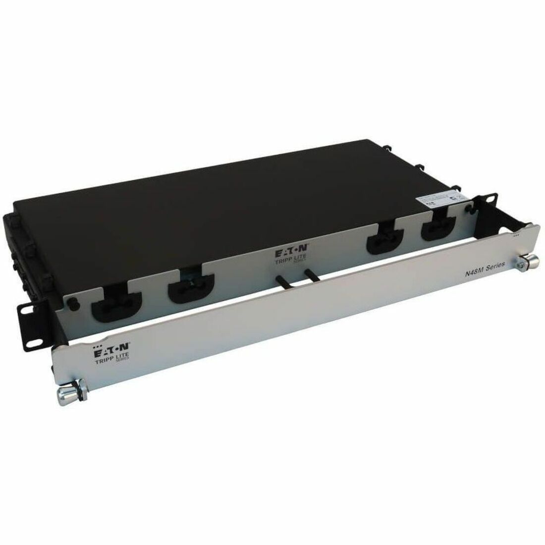 Tripp Lite N48M-2M24L12-20 Preloaded Fiber Panel - 12 x Duplex - 1U High - Aqua, Black, White - 19" Wide - Rack-mountable