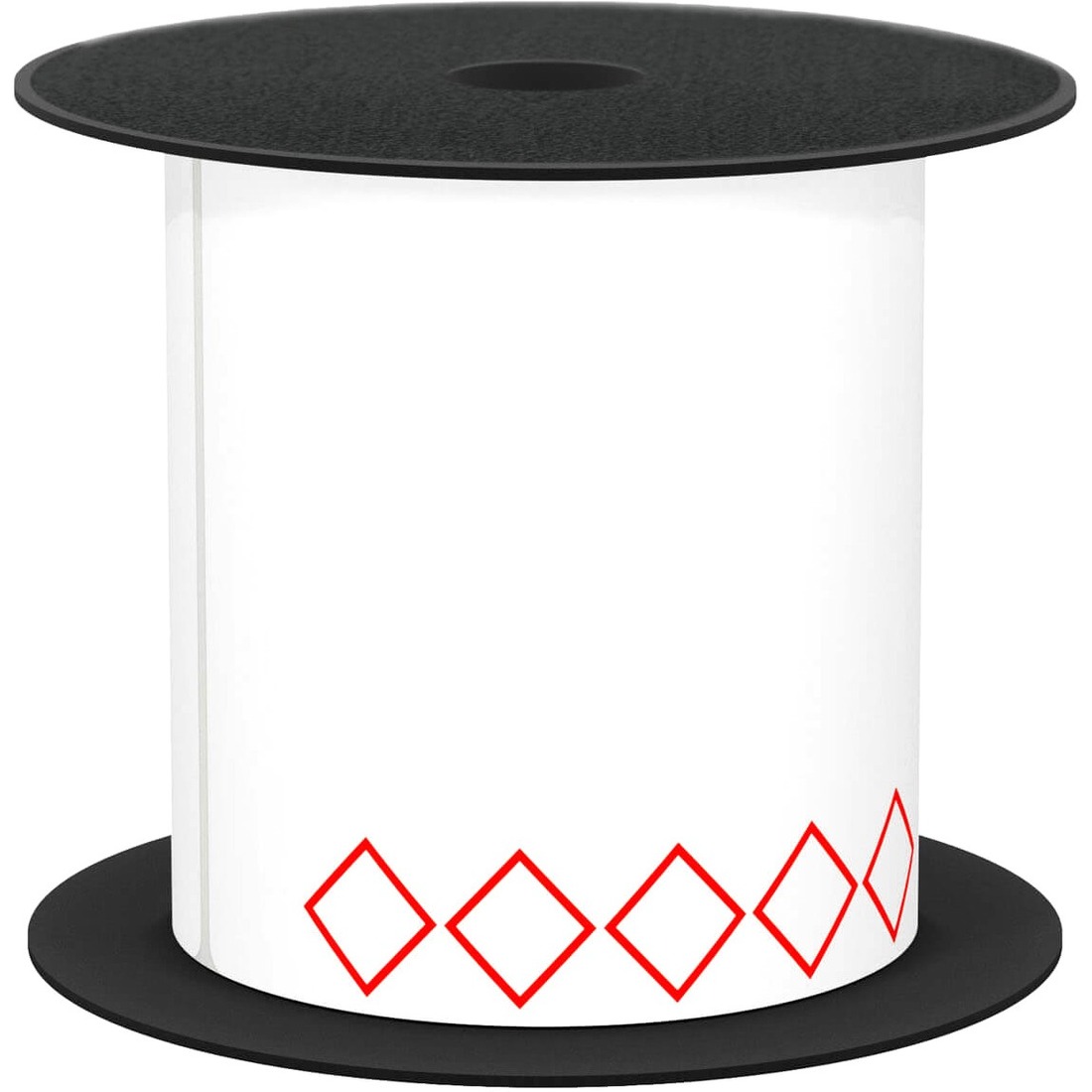 Brother 3in x 4.5in 5-Diamonds Standard Vinyl Die-Cut Secondary GHS Label - 3" (76.20 mm) Width x 4 1/2" (114.30 mm) Length - Diamond - White - Vinyl - 200 / Roll