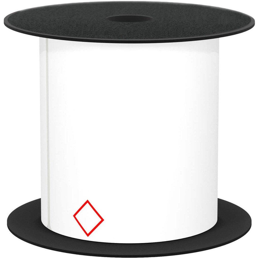 Brother 4in x 6in 1-Diamond Standard Vinyl Die-Cut Secondary GHS Label - 4" (101.60 mm) Width x 6" (152.40 mm) Length - Diamond - White - Vinyl - 200 / Roll