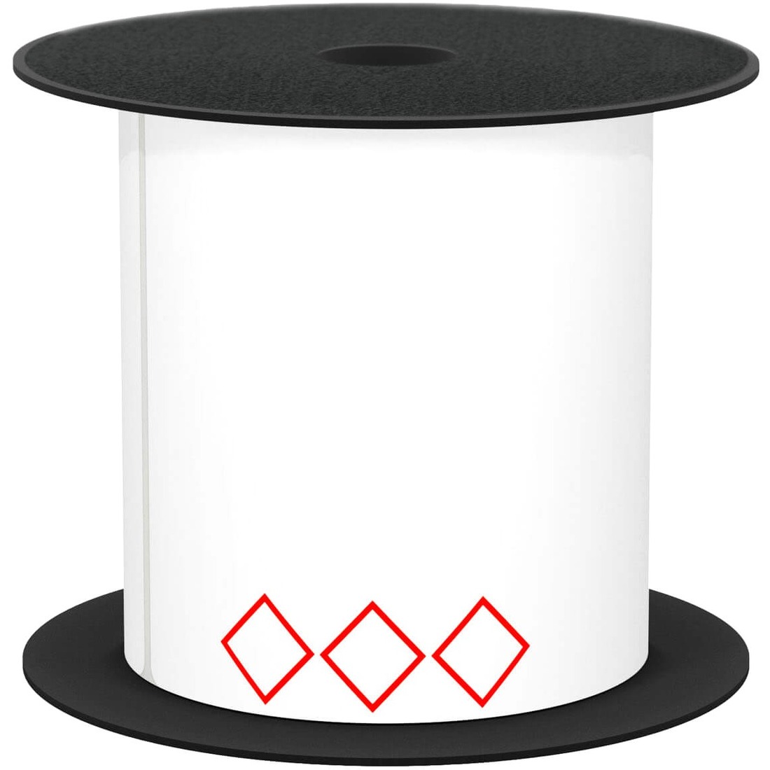 Brother 4in x 6in 3-Diamonds Standard Vinyl Die-Cut Secondary GHS Label - 4" (101.60 mm) Width x 6" (152.40 mm) Length - Diamond - White - Vinyl - 200 / Roll