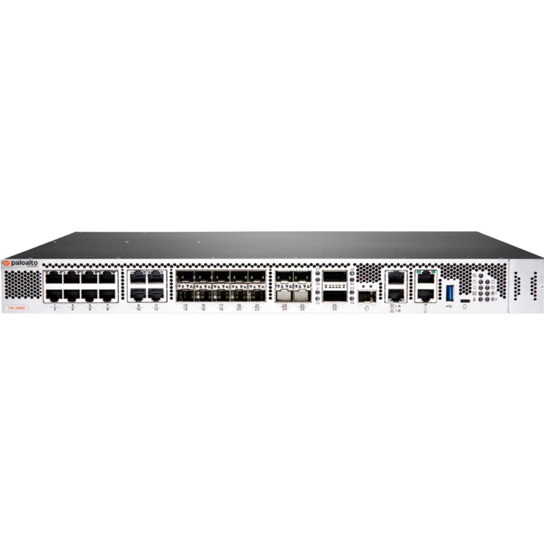 Palo Alto PA-3440 Network Security/Firewall Appliance - Intrusion  Prevention - 12 Port - 10GBase-T, 10GBase-X - 25 Gigabit Ethernet - 30.20  Gbit/s Firewall Throughput - 3DES, AES (128-bit), AES (192-bit), AES  (256-bit),