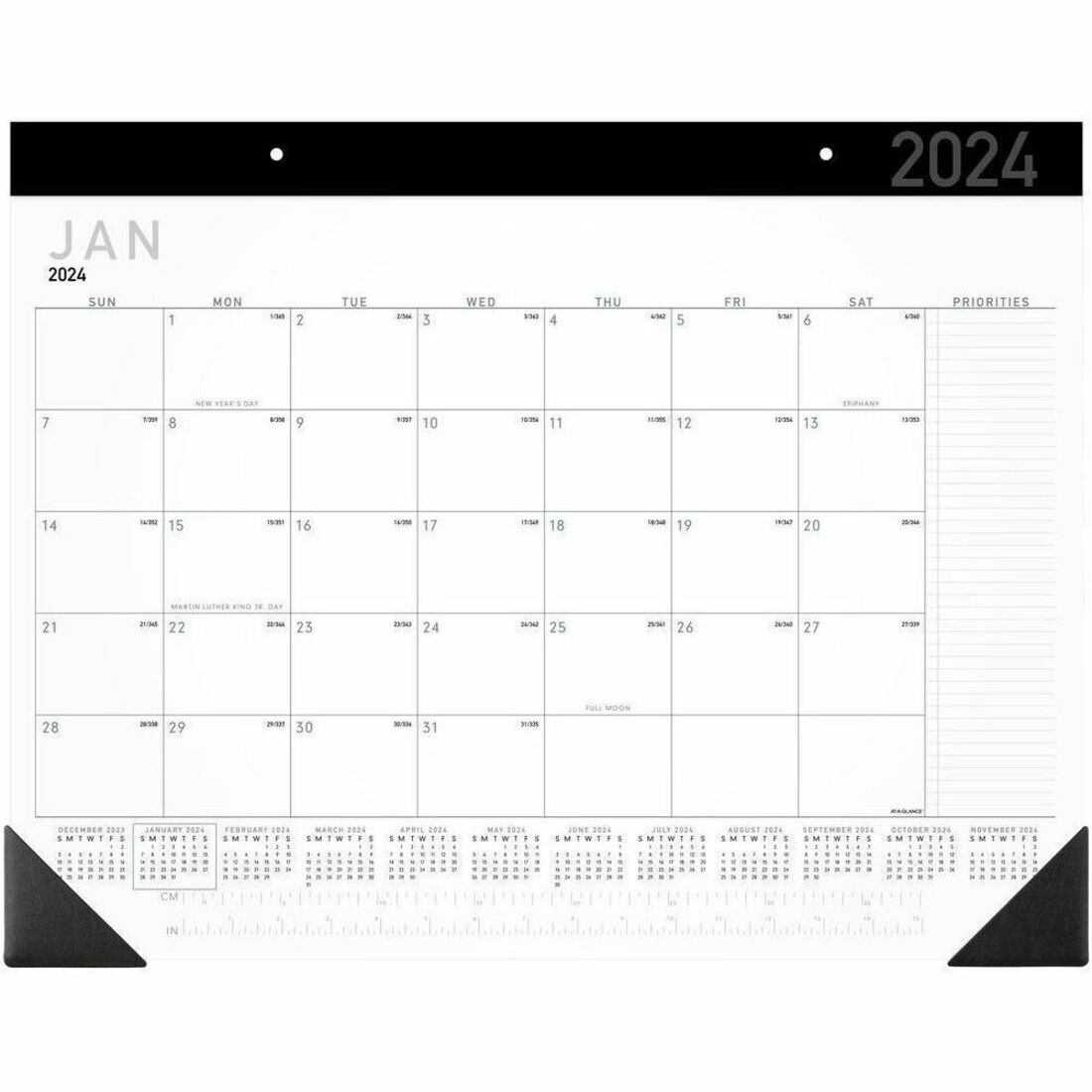 At-A-Glance Contemporary 2026 Monthly Desk Pad Calendar 21-3/4" x 17"