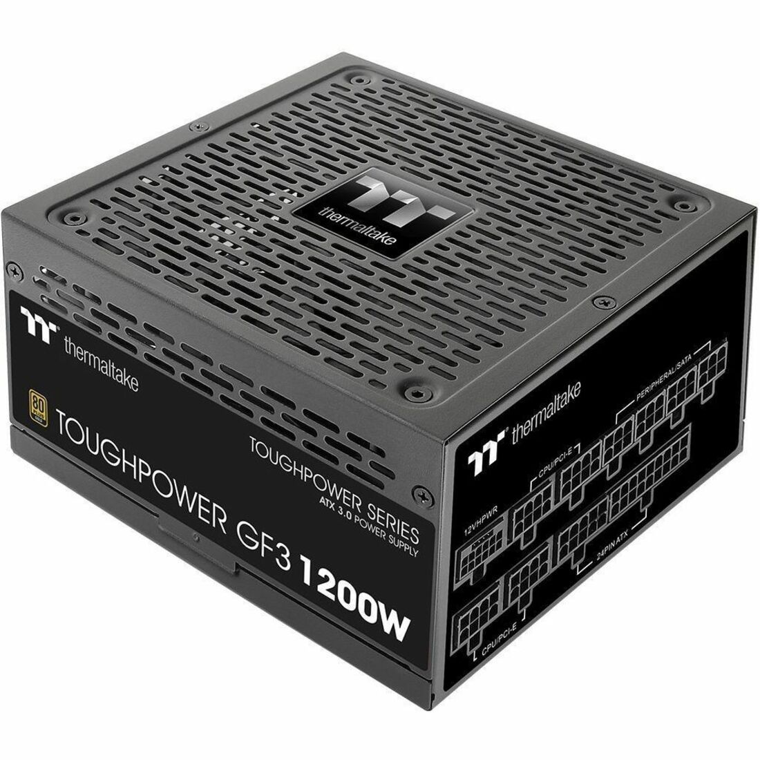 Thermaltake Toughpower GF3 1200W, ATX 3.0 Standard, PCIe Gen.5 600W 12VHPWR  Connector Included, 80+ Gold Full Modular SLI/Crossfire Ready Power 