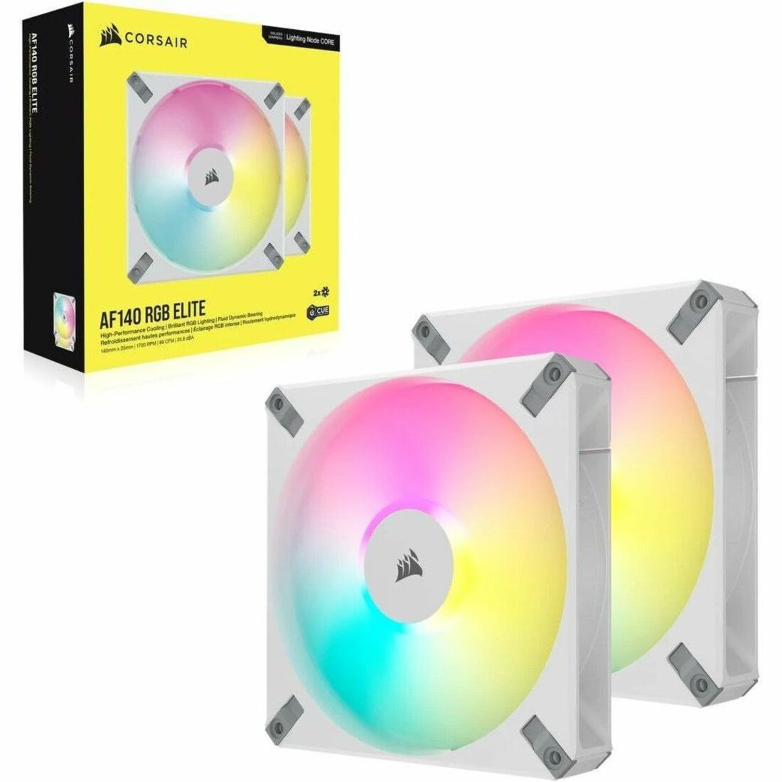 ICUE AF140 RGB ELITE 140MM PWM DUAL FAN KIT - W