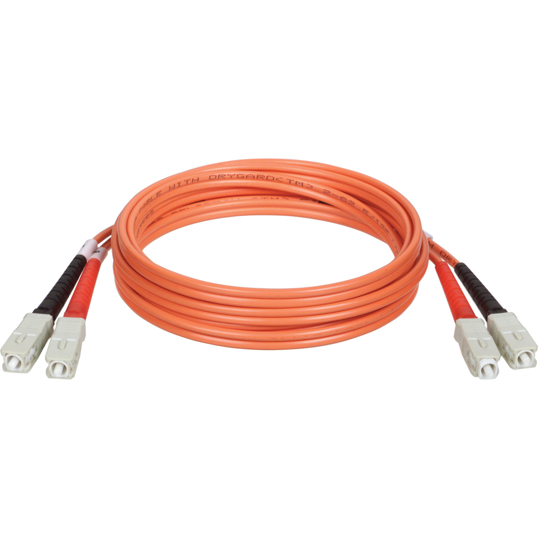 Tripp Lite Fiber Optic Multimode Duplex Patch Cable - 23 ft Fiber Optic Network Cable - First End: 2 x SC Network - Male - Second End: 2 x SC Network - Male - Patch Cable - Orange