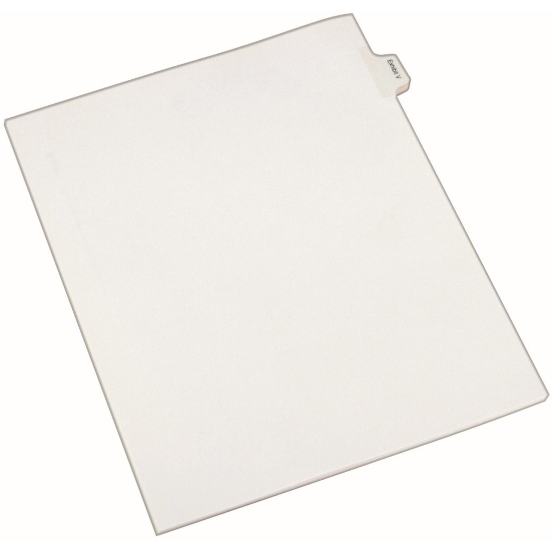 Avery® Index Divider - 25 x Divider(s) - Side Tab(s) - Exhibit V - 1 Tab(s)/Set - 8.5" Divider Width x 11" Divider Length - Legal - 8.50" Width x 11" Length - White Paper Divider - 20% Recycled - 1