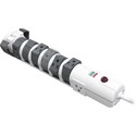 Compucessory 180 Degree 8-Outlet Surge Protector - 8 - 2160 J - Fax/Modem/Phone, Coaxial Cable Line - 6 ft