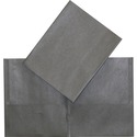 Hilroy Letter Recycled Pocket Folder - 8 1/2" x 11" - Leatherine - Black - 1 Each