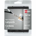 Avery Neck Hanging Lanyards, 35" - 12 / Pack - 35.50" (901.70 mm) Length - Black