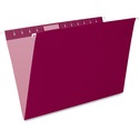 Pendaflex 1/5 Tab Cut Legal Recycled Hanging Folder - 8 1/2" x 14" - Burgundy - 10% Recycled - 25 / Box