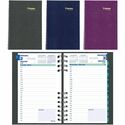 Blueline Blueline Daily Planner - Julian Dates - Daily - January 2024 - December 2024 - 7:00 AM to 7:30 PM - Half-hourly - 1 Day Single Page Layout - 5" x 8" Sheet Size - Assorted - Bilingual, Laminated, Hard Cover, Address Directory, Phone Directory, Expense Form, Appointment Schedule, Notes Area, Reference Calendar, Pocket, Tabbed - 1 Each