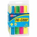 Avery Desk Style HI-LITER, Assorted Colours, 12/pk - Chisel Marker Point Style - Assorted - 12 / Pack