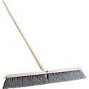 Genuine Joe Heavy-duty Floor Sweep with Handle - 24" (609.60 mm) Polypropylene Bristle - 60" (1524 mm) Handle Length - 1.25" (31.75 mm) Handle Diameter - Hardwood Handle - 1 Each