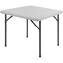 Lorell Ultra-Lite Banquet Folding Table - Square Top - 272.16 kg Capacity - 29" Height x 36" Width x 36" Depth - Gray, Powder Coated - 1 Each