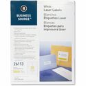 Business Source Bright White Premium-quality Address Labels - 1" Width x 4" Length - Permanent Adhesive - Rectangle - Laser, Inkjet - White - 20 / Sheet - 250 Total Sheets - 5000 / Pack - Lignin-free, Jam-free