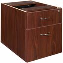 Lorell Essentials Series Box/File Hanging File Cabinet - 15.5" x 21.9" x 18.9" - 2 x Box, File Drawer(s) - Double Pedestal - Finish: Laminate, Mahogany - Ball-bearing Suspension, Lockable Drawer, Adjustable Feet