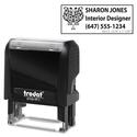 Trodat Climate Neutral 4912 Self-inking Stamp - 1.85" (47 mm) Impression Width x 0.71" (18 mm) Impression Length - Black - 1 Each