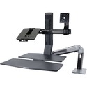 Ergotron WorkFit Multi Component Mount for Workstation, Notebook - Black - Height Adjustable - 1 Display(s) Supported - 24" Screen Support - 11 kg Load Capacity - 100 x 100, 75 x 75 - VESA Mount Compatible