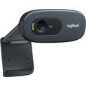 Logitech C270 Webcam - 30 fps - Black - USB 2.0 - 1 Pack(s) - 3 Megapixel Interpolated - 1280 x 720 Video - Fixed Focus - 55 Angle - Widescreen - Microphone - Computer, Notebook, Monitor