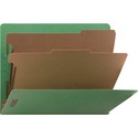 Nature Saver Letter Recycled Classification Folder - 8 1/2" x 11" - End Tab Location - 2 Divider(s) - Fiberboard - Green - 100% Recycled - 10 / Box
